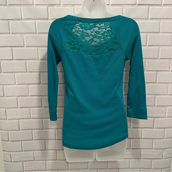 MUDA women 3/4 sleeve green top/size M - Picture 7 of 7
